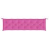Poduška na zahradní lavici růžová 200 x 50 x 7 cm textil 361657