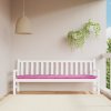 Poduška na zahradní lavici růžová 200 x 50 x 7 cm textil 361657