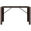 Barový stůl se skleněnou deskou hnědý 185x80x110 cm polyratan 362599