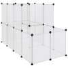 Klec pro malá zvířata průhledná 142 x 74 x 93 cm PP a ocel 340574