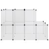 Klec pro malá zvířata průhledná 142 x 74 x 93 cm PP a ocel 340574