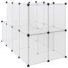 Klec pro malá zvířata průhledná 142 x 74 x 93 cm PP a ocel 340574