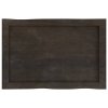 Stolní deska tmavě hnědá 60x40x(2-4)cm ošetřený dub živá hrana 363996