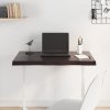 Stolní deska tmavě hnědá 80x50x(2-4)cm ošetřený dub živá hrana 364008