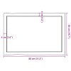 Stolní deska tmavě hnědá 80x50x(2-4)cm ošetřený dub živá hrana 364008