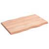 Stolní deska světle hnědá 80x50x(2-4)cm ošetřený dub živá hrana 363942