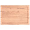 Stolní deska světle hnědá 80x50x(2-4)cm ošetřený dub živá hrana 363942