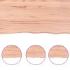 Stolní deska světle hnědá 80x50x(2-4)cm ošetřený dub živá hrana 363942