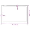 Stolní deska světle hnědá 80x50x(2-4)cm ošetřený dub živá hrana 363942