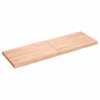 Stolní deska hnědá 120x40x(2-4)cm ošetřený dřevo živá hrana 363956