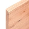 Stolní deska hnědá 120x40x(2-4)cm ošetřený dřevo živá hrana 363956