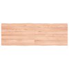 Stolní deska hnědá 120x40x(2-4)cm ošetřený dřevo živá hrana 363956