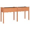 Truhlík s vložkou hnědý 161 x 45 x 76 cm masivní jedlové dřevo 364237