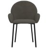 Jídelní židle 2 ks tmavě šedé samet 344764