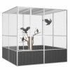 Ptačí klec antracitová 213,5x217,5x211,5 cm pozinkovaná ocel 171549