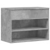 Lavice s botníkem betonově šedá 60x30x45 cm kompozitní dřevo 808742