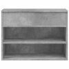 Lavice s botníkem betonově šedá 60x30x45 cm kompozitní dřevo 808742