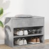 Lavice s botníkem betonově šedá 60x30x45 cm kompozitní dřevo 808742