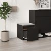 Úložný box se zásuvkou černý 40,5 x 40 x 40 cm kompozitní dřevo 808775