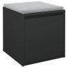 Úložný box se zásuvkou černý 40,5 x 40 x 40 cm kompozitní dřevo 808775