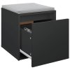 Úložný box se zásuvkou černý 40,5 x 40 x 40 cm kompozitní dřevo 808775