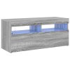 TV skříňka s LED osvětlením šedá sonoma 90 x 35 x 40 cm 815676