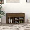 Lavice s botníkem hnědý dub 80 x 30 x 45 cm kompozitní dřevo 816055