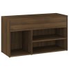 Lavice s botníkem hnědý dub 80 x 30 x 45 cm kompozitní dřevo 816055