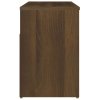 Lavice s botníkem hnědý dub 80 x 30 x 45 cm kompozitní dřevo 816055