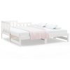 Výsuvná postel bílá 2x (90 x 190) cm masivní borovice 820747