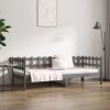 Válenda šedá 90 x 200 cm masivní borové dřevo 820758