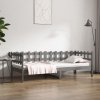 Válenda šedá 90 x 200 cm masivní borové dřevo 820758