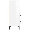 Příborník bílý s vysokým leskem 34,5x34x90 cm kompozitní dřevo 828670
