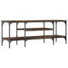 TV stolek kouřový dub 121x35x45 cm kompozitní dřevo a železo 831805