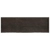 Stolní deska tmavě hnědá 160x50x(2-6)cm ošetřený masivní dub 3156449