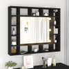 LED zrcadlová skříňka černá 91 x 15 x 76,5 cm 833496