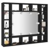 LED zrcadlová skříňka černá 91 x 15 x 76,5 cm 833496
