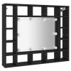 LED zrcadlová skříňka černá 91 x 15 x 76,5 cm 833496