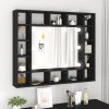 LED zrcadlová skříňka černá 91 x 15 x 76,5 cm 833496