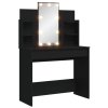 Toaletní stolek s LED osvětlením černý 96 x 40 x 142 cm 837893
