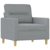 Křeslo světle šedé 60 cm textil 359219