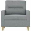 Křeslo světle šedé 60 cm textil 359219