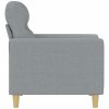 Křeslo světle šedé 60 cm textil 359219