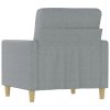 Křeslo světle šedé 60 cm textil 359219