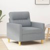 Křeslo světle šedé 60 cm textil 359219