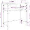 Konzolový stolek kouřový dub 75 x 35,5 x 75 cm kompozitní dřevo 834052