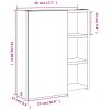 Koupelnová zrcadlová skříňka s LED osvětlením šedá 45x13x52 cm 357966