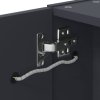 Koupelnová zrcadlová skříňka s LED osvětlením šedá 45x13x52 cm 357966