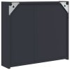 Koupelnová zrcadlová skříňka s LED osvětlením šedá 60x13x52 cm 357970