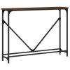 Konzolový stolek hnědý dub 102 x 22,5 x 75 cm kompozitní dřevo 834134